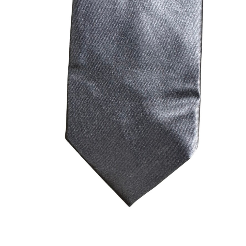 Beau Brummel Soho Mens Silk Necktie Grey Black Diagonal Stripe Hand Made 58x3.5